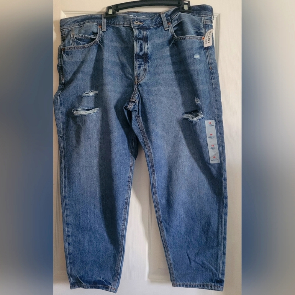 Old Navy Tapered Distressed Jeans
